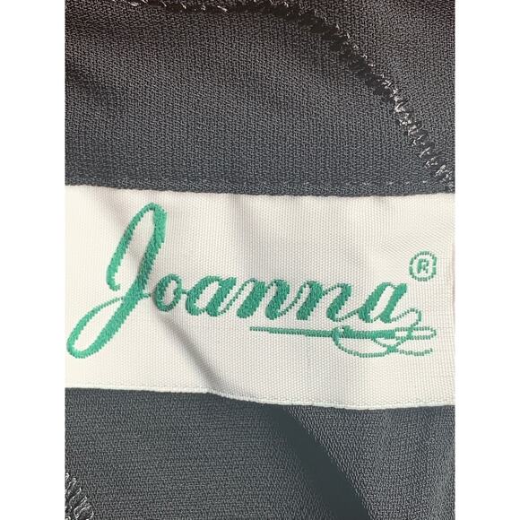 Joanna Blouse Womens Medium Black Button Up Polyester 3/4 Sleeve No Pocket Shirt - Picture 11 of 13